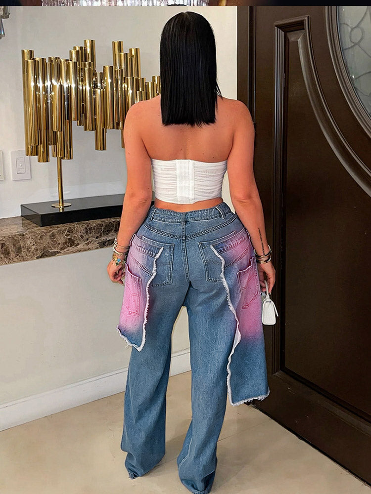 Double Layered Denim Jeans