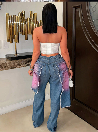 Double Layered Denim Jeans