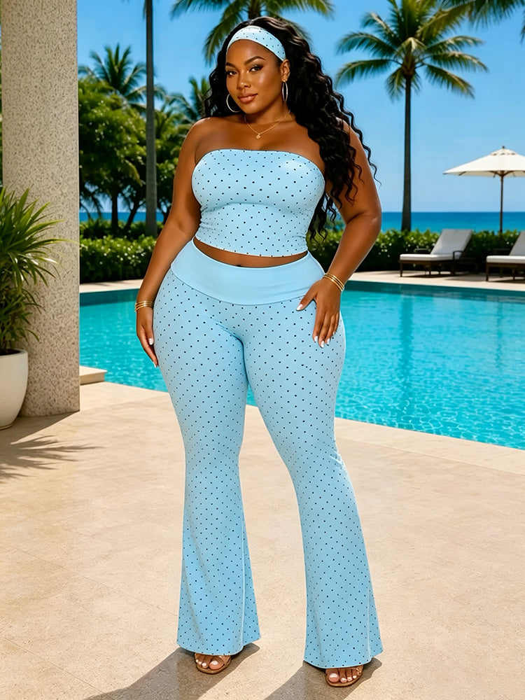 Brunch Polka Dot Pant Set W/Headband
