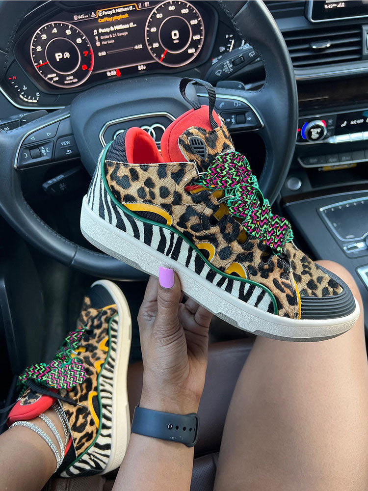 Leopard High Top Sneakers - ECHOINE
