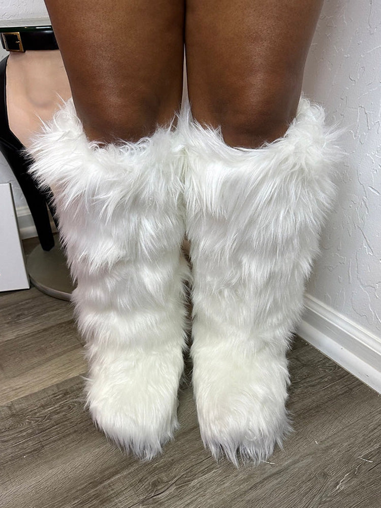 Faux Fur Statement Boots