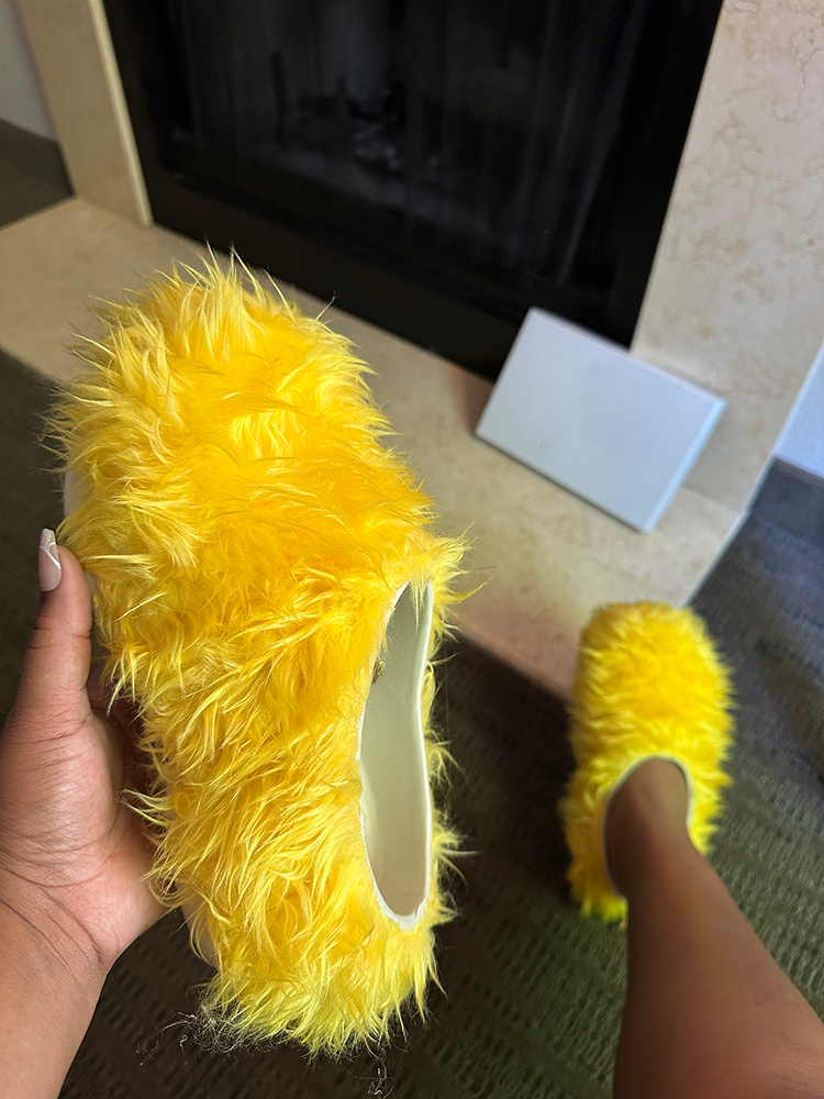 Soft Faux Fur Slides