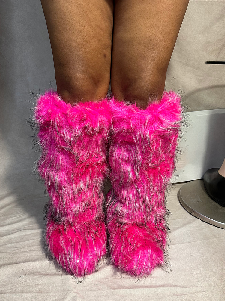 Bottes en fausse fourrure