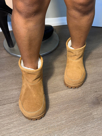 Suede Big Toe Snow Boots