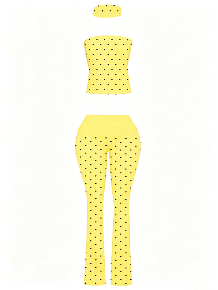 Brunch Polka Dot Pant Set W/Headband