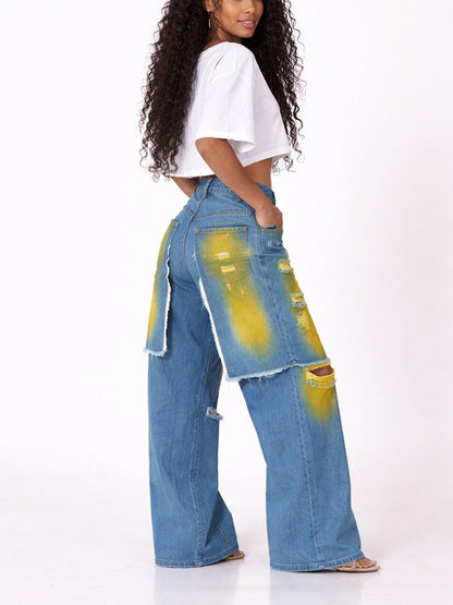 Double Layered Denim Jeans