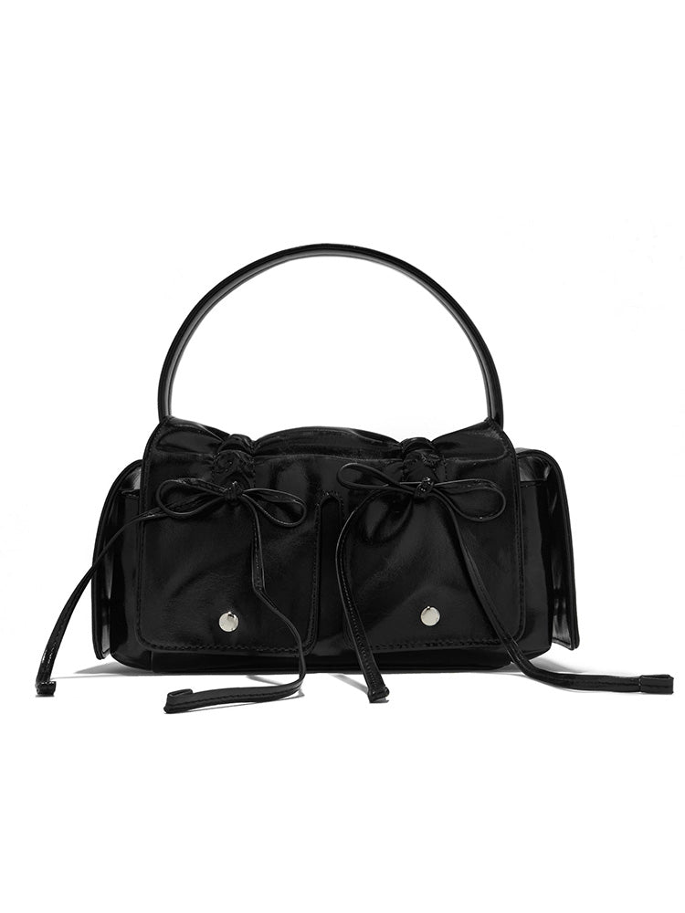 Leather Bow Handbag