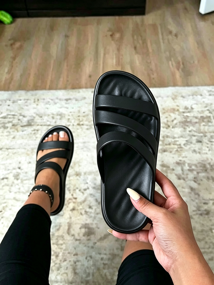 Cloud Strap Flat Sandals
