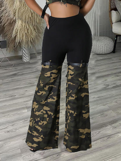 Camouflage Jacket & Pants Denim Set - ECHOINE