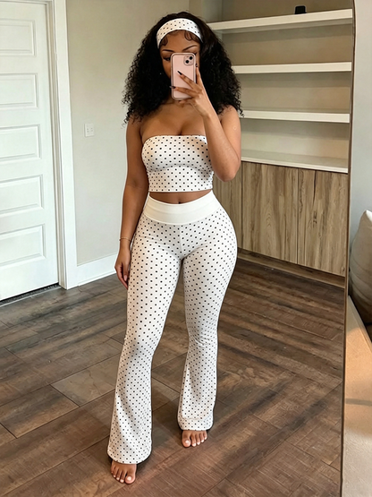 Brunch Polka Dot Pant Set W/Headband