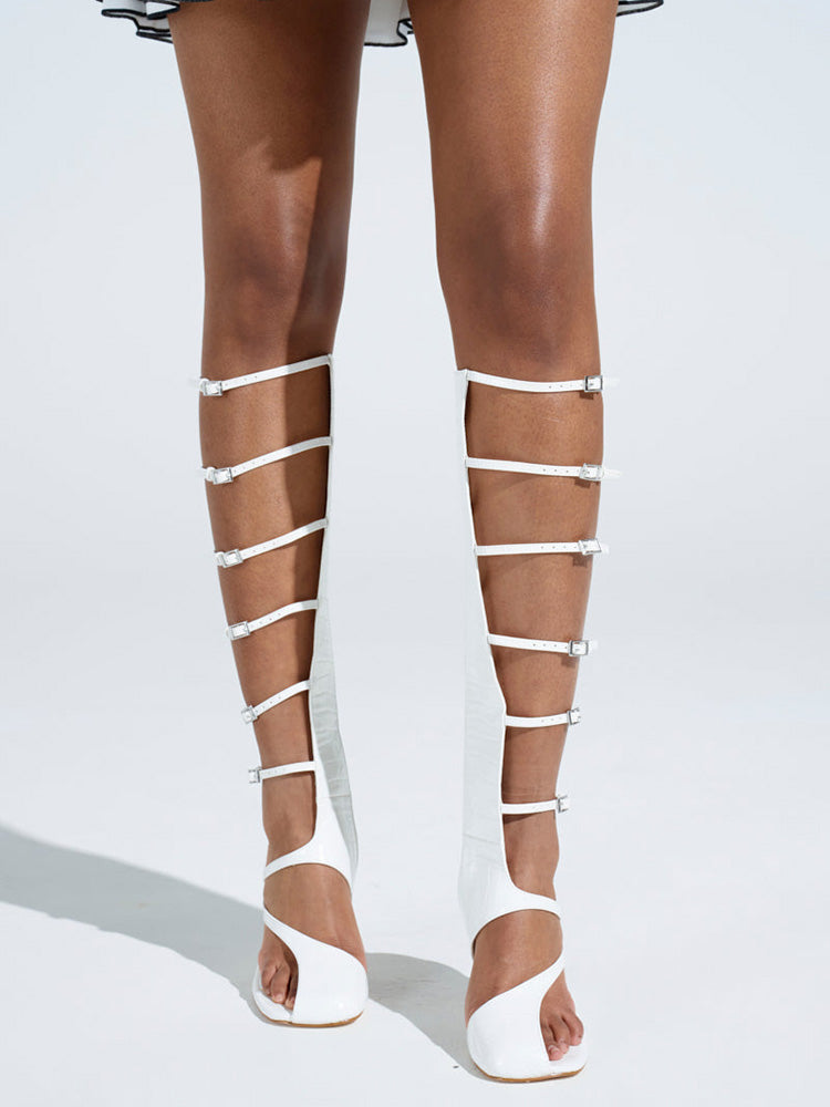 Open Toe Buckle Strap Gladiator Sandals