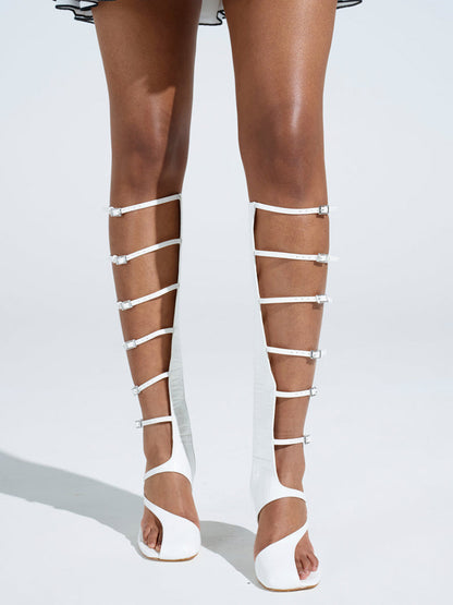 Open Toe Buckle Strap Gladiator Sandals