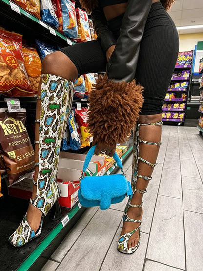 Open Toe Buckle Strap Gladiator Sandals