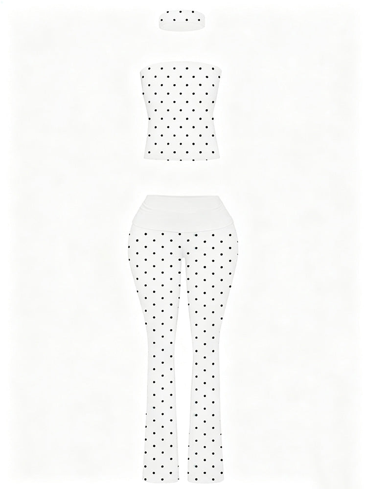 Brunch Polka Dot Pant Set W/Headband
