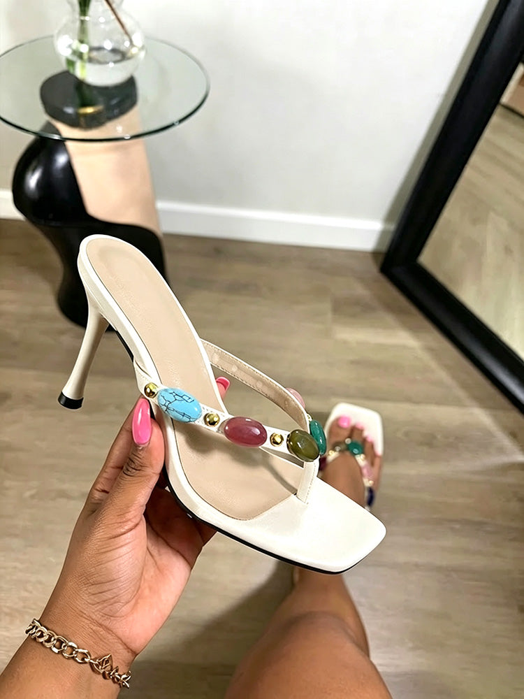 Gemstone Thong Sandals
