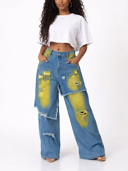 Double Layered Denim Jeans