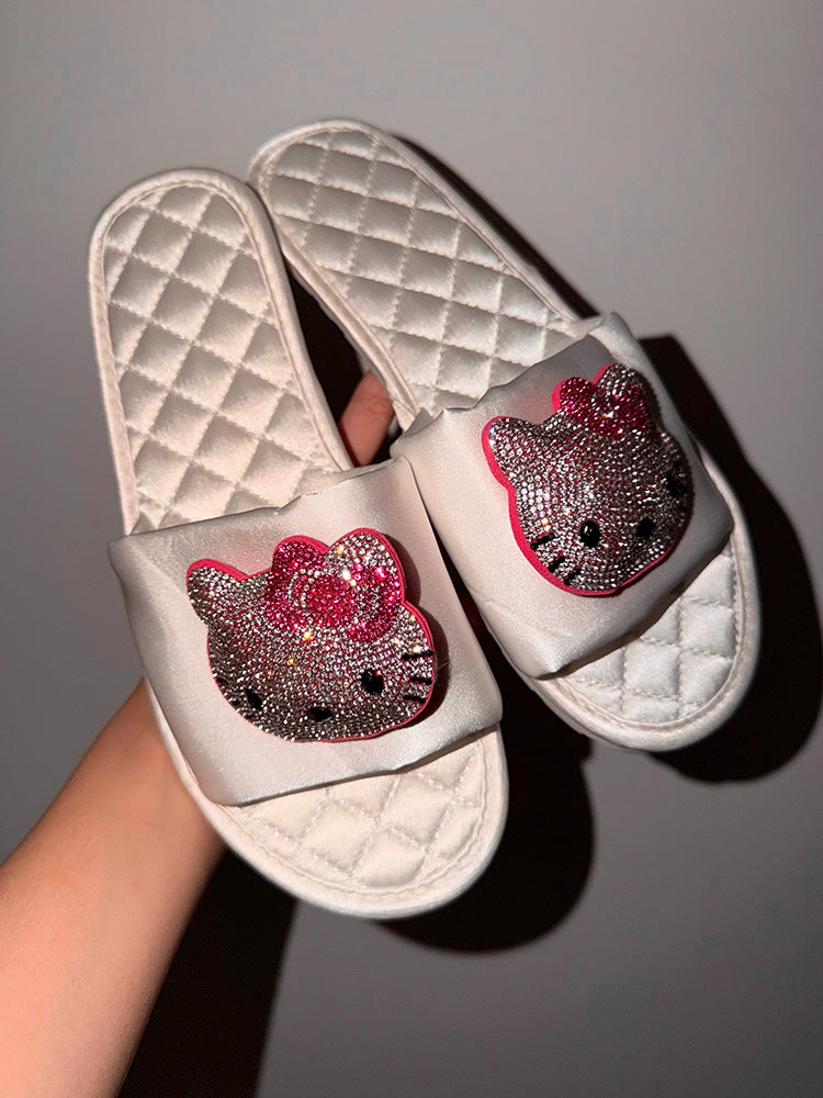 Bedroom Cute Rhinestone Slides