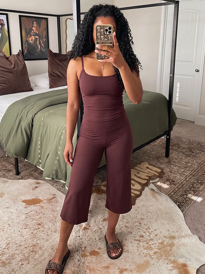 Soft Cami Top & Wide Capri Pants Lounge Set
