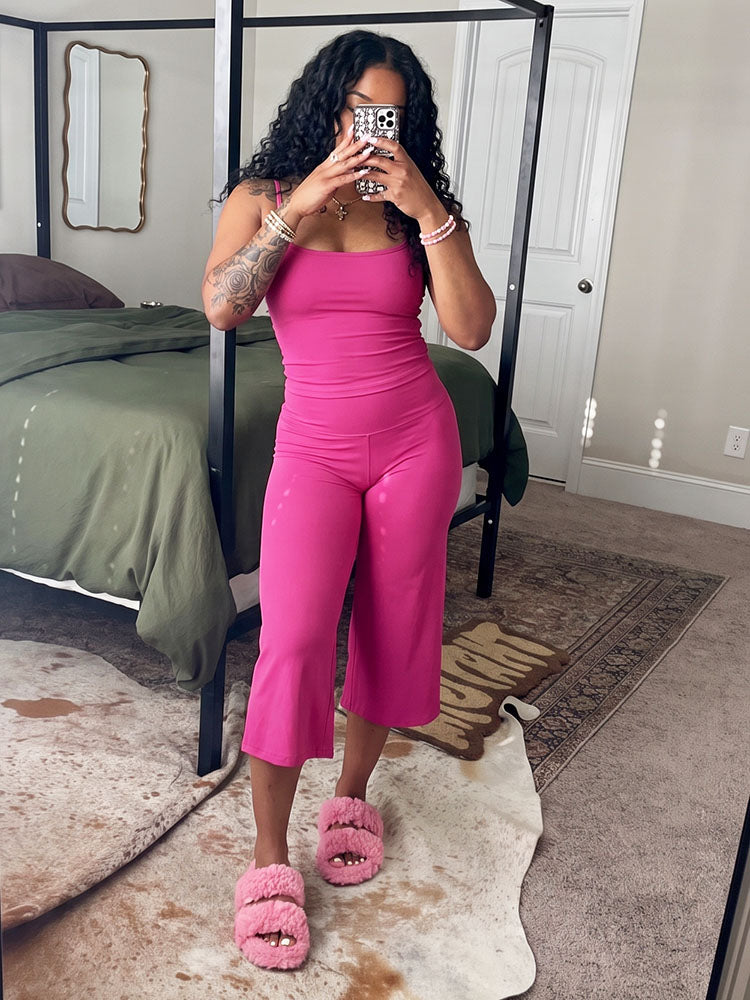 Soft Cami Top & Wide Capri Pants Lounge Set