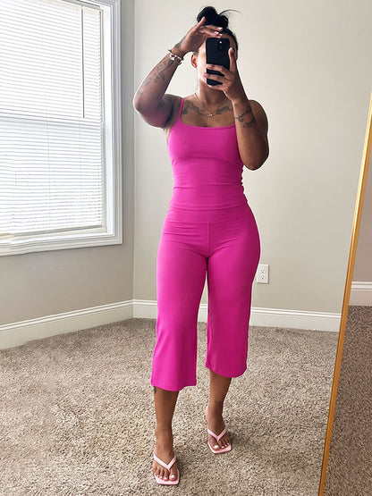 Soft Cami Top & Wide Capri Pants Lounge Set