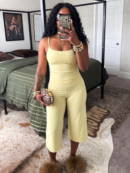 Soft Cami Top & Wide Capri Pants Lounge Set