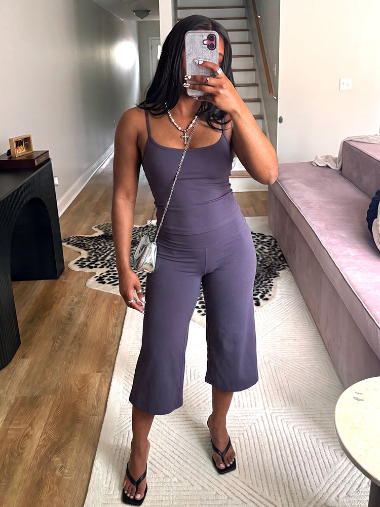Soft Cami Top & Wide Capri Pants Lounge Set