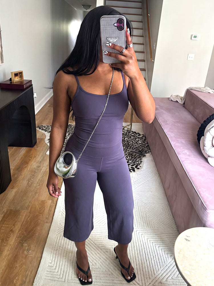 Soft Cami Top & Wide Capri Pants Lounge Set