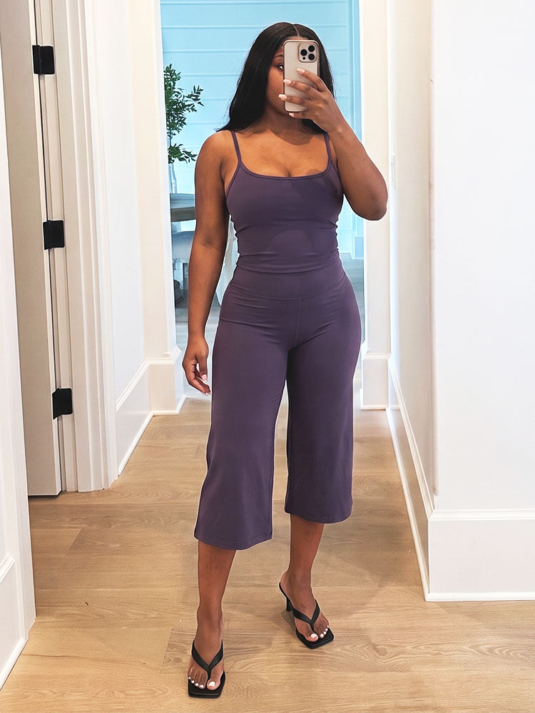 Soft Cami Top & Wide Capri Pants Lounge Set