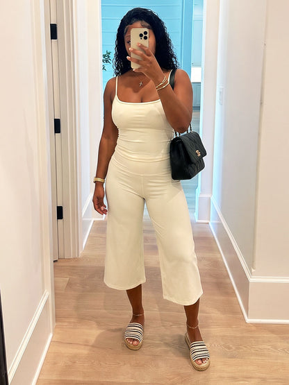 Soft Cami Top & Wide Capri Pants Lounge Set