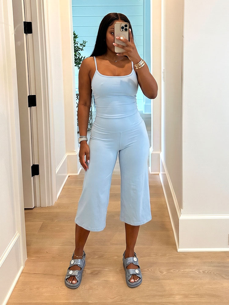 Soft Cami Top & Wide Capri Pants Lounge Set