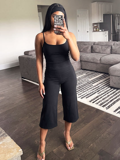 Soft Cami Top & Wide Capri Pants Lounge Set
