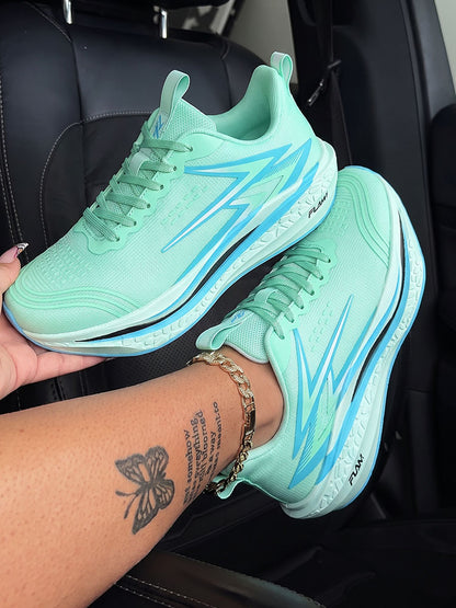 Gradient Thick Sole Athletic Sneakers