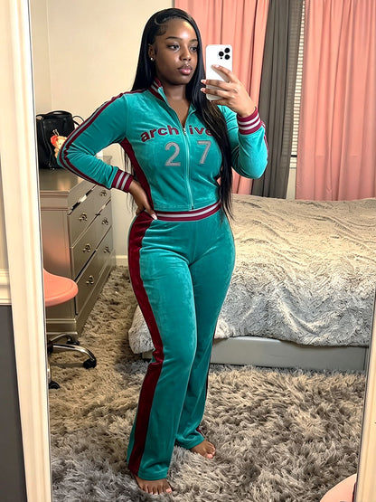 Archives 27 Velour Tracksuit Set
