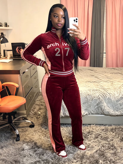 Archives 27 Velour Tracksuit Set