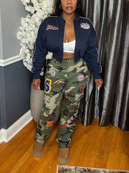 Embroidered Varsity Jacket