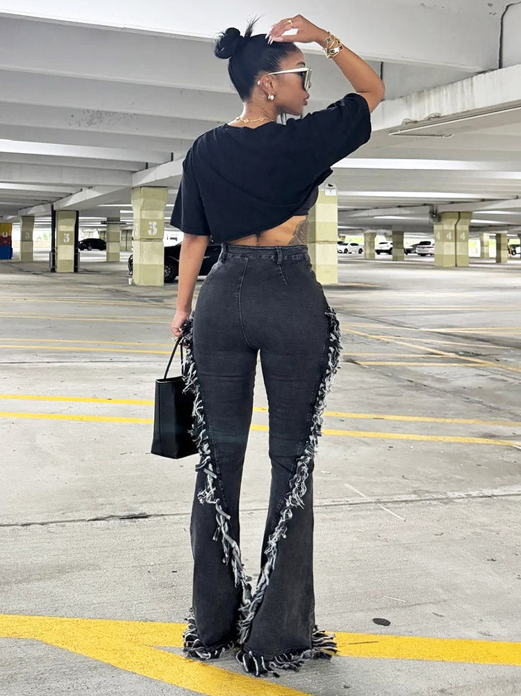 Frayed Denim Jeans