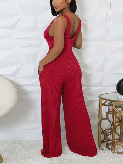 Ribbed Bolero & Jumpsuit Set