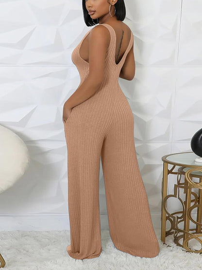Ribbed Bolero & Jumpsuit Set