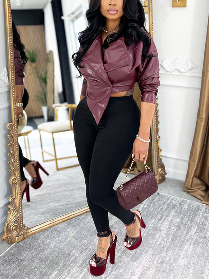 Leather Asymmetric Jacket