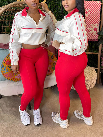 Athletic Jacket & Leggings Track Set