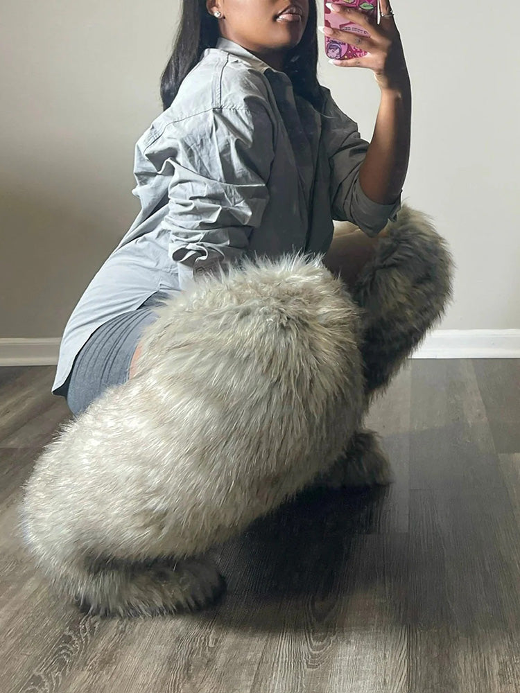 Bottes en fausse fourrure