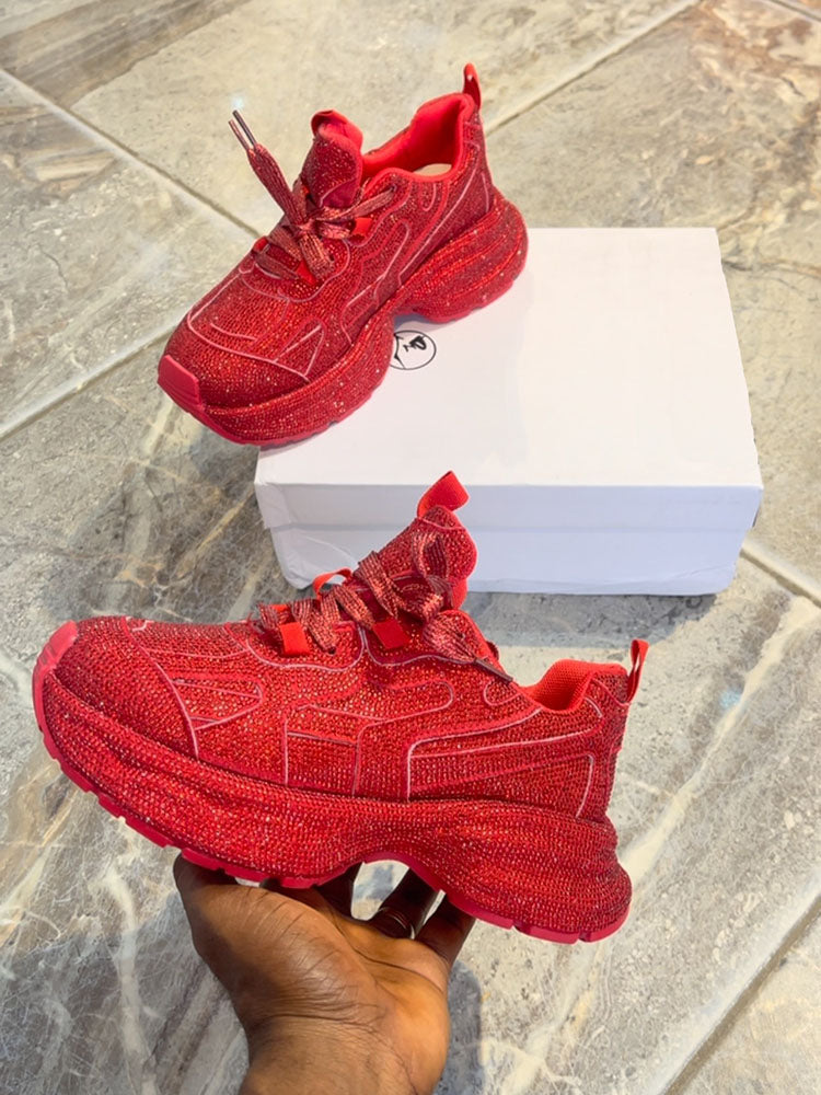 Rhinestone Glitter Sneakers