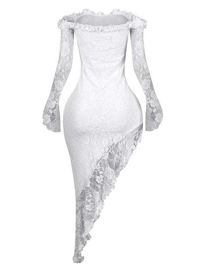 Lace Off Shoulder Maxi Dress