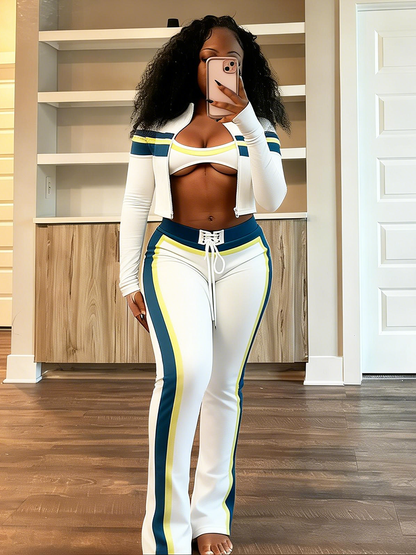Contrast Three-Piece Jet Set