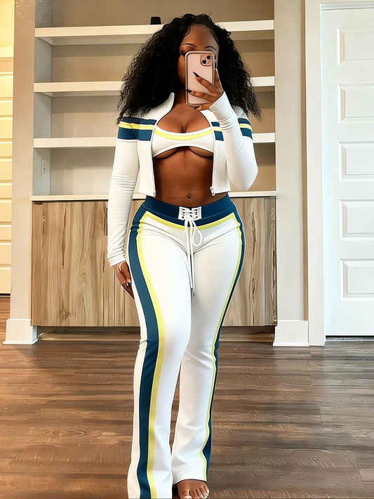Contrast Three-Piece Jet Set