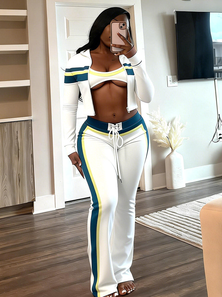 Contrast Three-Piece Jet Set