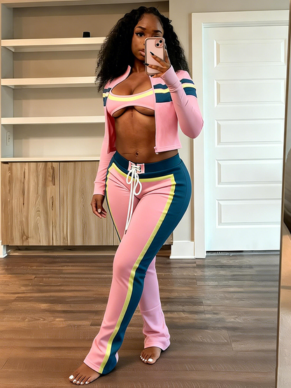 Contrast Three-Piece Jet Set