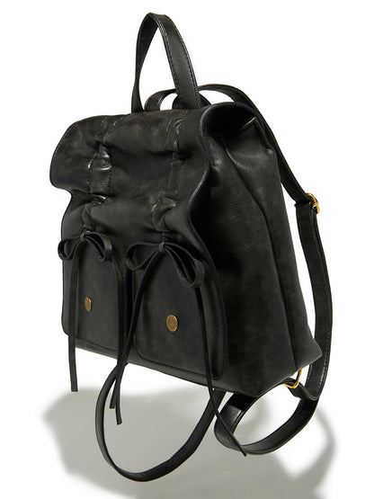 Leather Bow Backpack