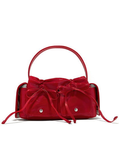 Leather Bow Handbag