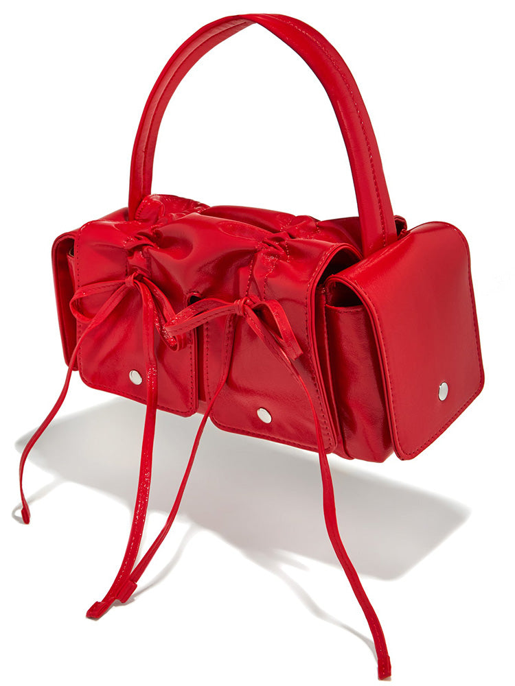 Leather Bow Handbag